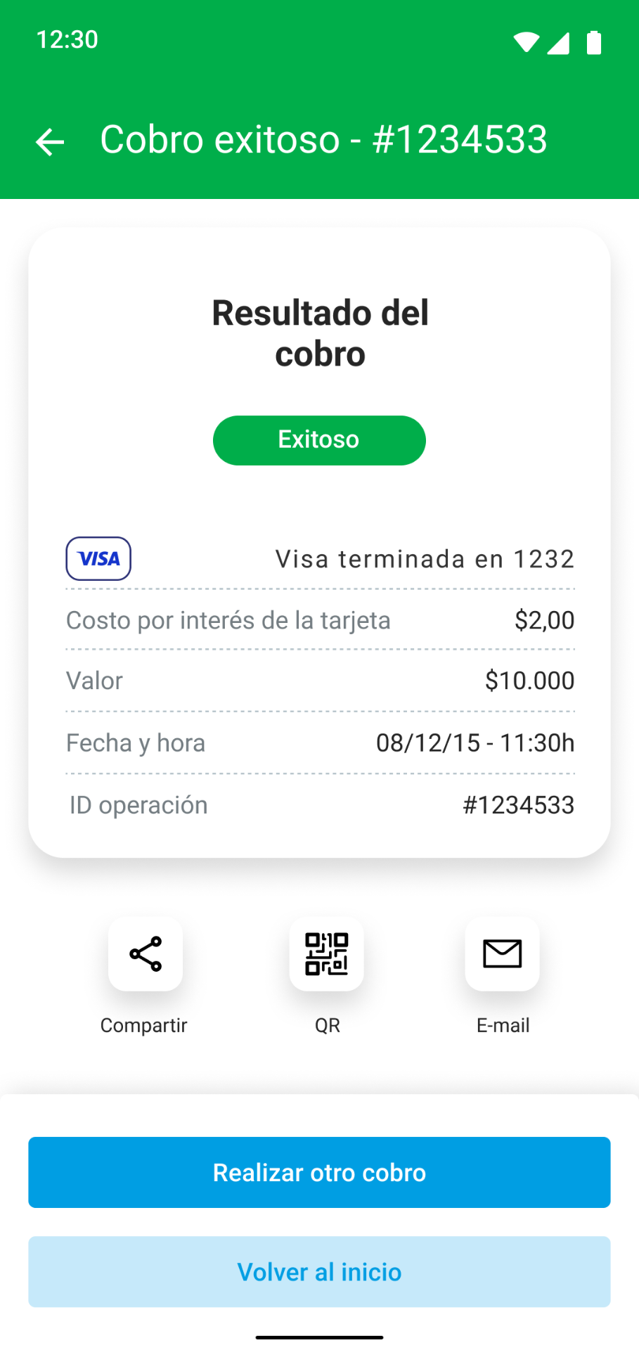Mercado Pago POS — Cobro exitoso