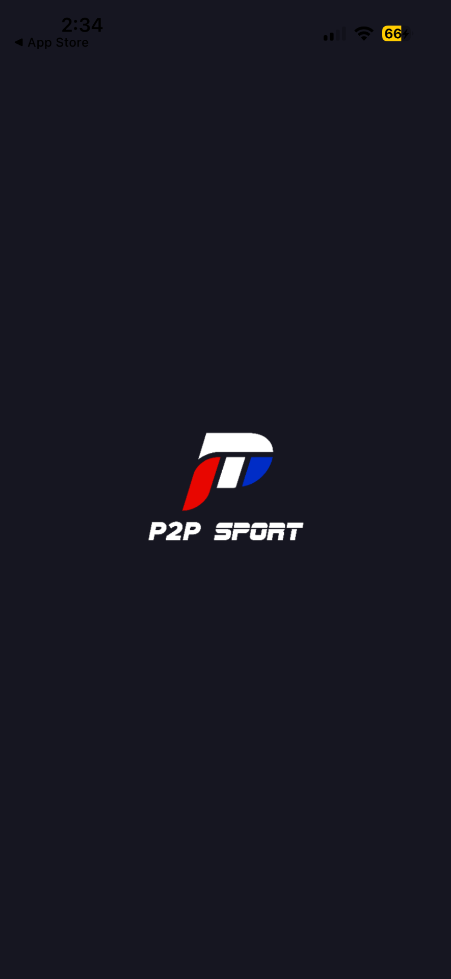 P2P Sport — Splash screen