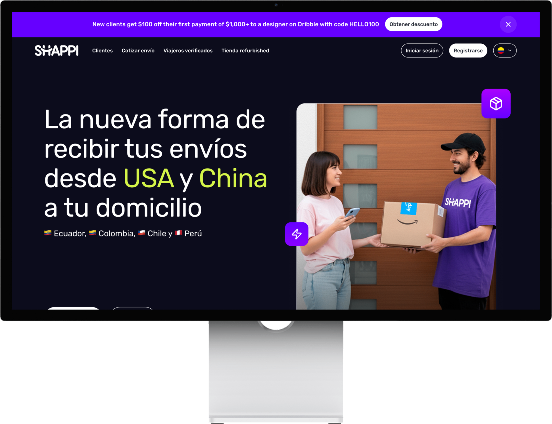 Shappi.com — Hero: the new way to receive your shipments from USA and China